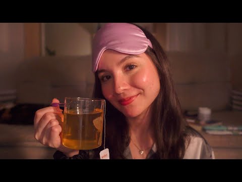 ASMR | ajudando você a dormir (conversa, massagem facial e leitura)