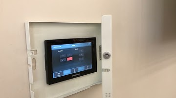 Crestron Wall Touch panel installation into wall security box - school projects - on user request