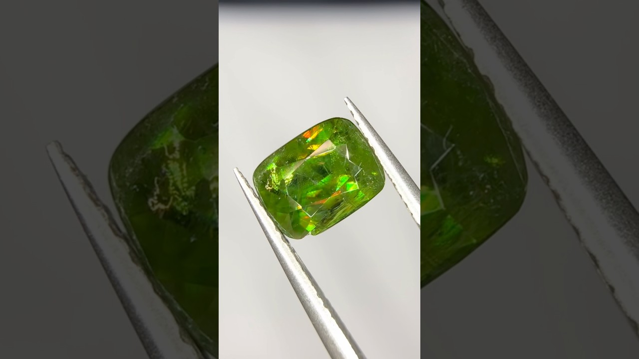 Shines and sparkling Natural Sphene Titanite Gemstone Cushion Cut, Mineral Enriched country Pakistan