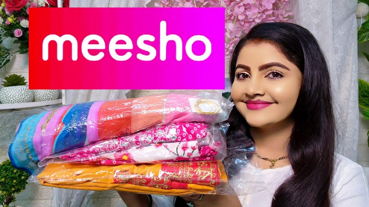 meesho saree & kurta set haul RARA colorful bridal saree YouTube