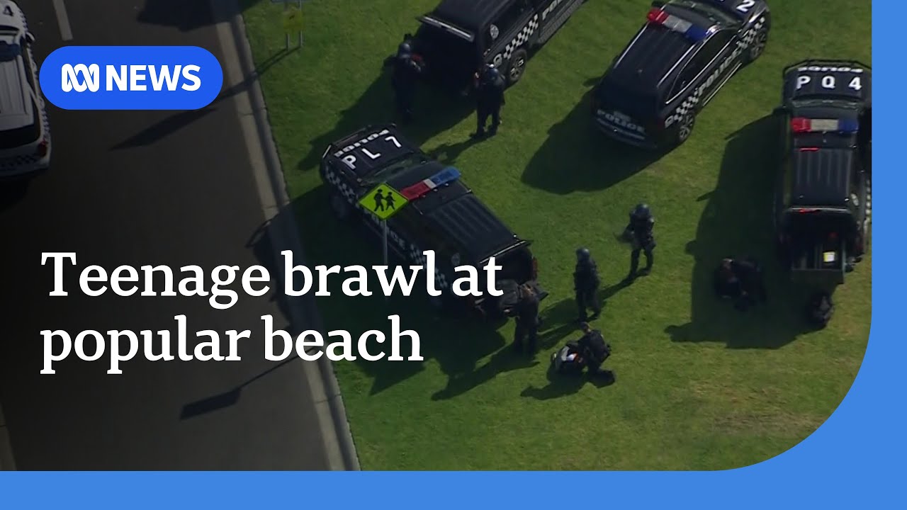 Hundreds of teens start brawl at a beach in Melbourne’s southeast | ABC NEWS