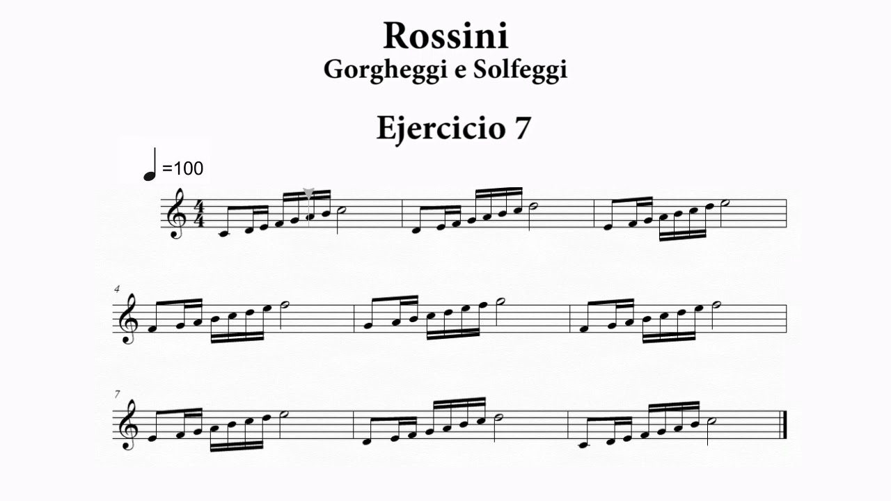Rossini Gorgheggi e Solfeggi-Ejercicios del 6 al 8