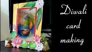Diwali card making ideas  #diwali #diy #card #handmade  #watercolor  #art #painting #artist screenshot 4