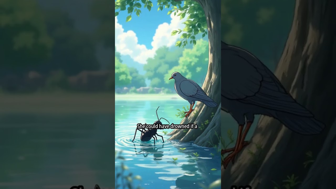 How a Dove Saved the Day for an Ant