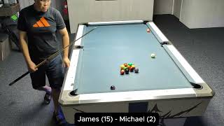 2025-11-13 - Straight pool - Race to 100 - Michael v James #straightpool