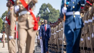 Watch as President Ruto Inspects the Guard of Honour during pass out parade of KDF in Eldoret!!