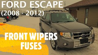 Ford Escape - FRONT WINDSHIELD WIPERS FUSE LOCATION (2008 - 2012)