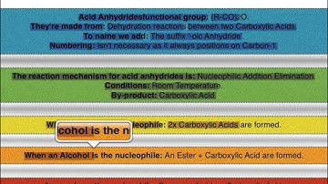 Carbonyl Compounds - Acid Anhydrides - AQA A2 Chemistry - Unit 4 - 3.4.5