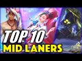 Top 10 Best MID LANERS Champions LoL | League of Legends Midlane Montage