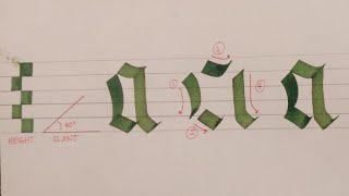 Gothic Script Calligraphy Miniscule A