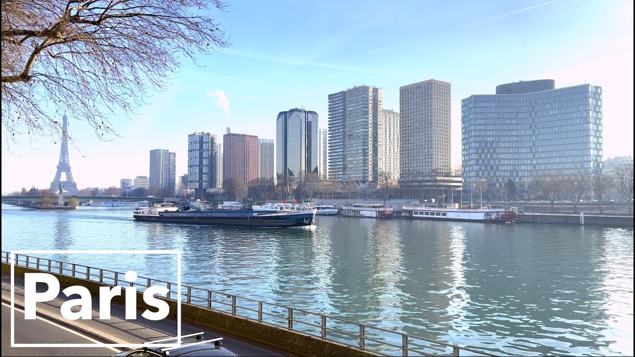 Paris France, HDR walking - Pont Mirabeau to Pont Bir Hakeim - 4K HDR 60 fps