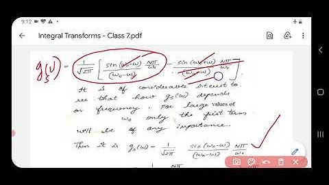 Integral Transforms - Class 7