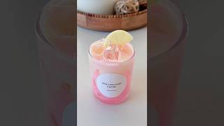 Homemade pink lemonade candle making 💖🍋🕯️ #candlemaking #candle #candles #asmr #candlesoftiktok
