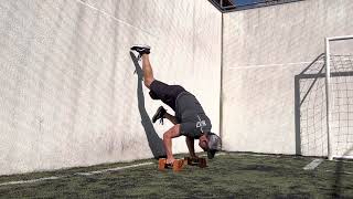 Frog Stand One Leg Wall Assisted