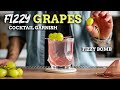 How to make fizzy grapes  prebatched clarified peachy 75 cocktail