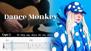 Dance Monkey - Tones and I - Fingerstyle Guitar TAB Chords
