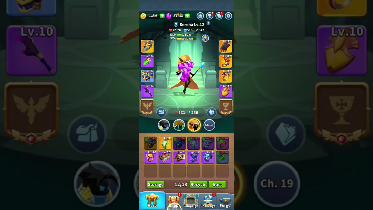 Chest Adventure:Idle RPG GamePlay Part-5 (Unlock  Hero Serena)