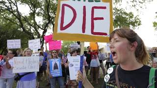 Republican senators can't escape health-care protests, even outside D.C.