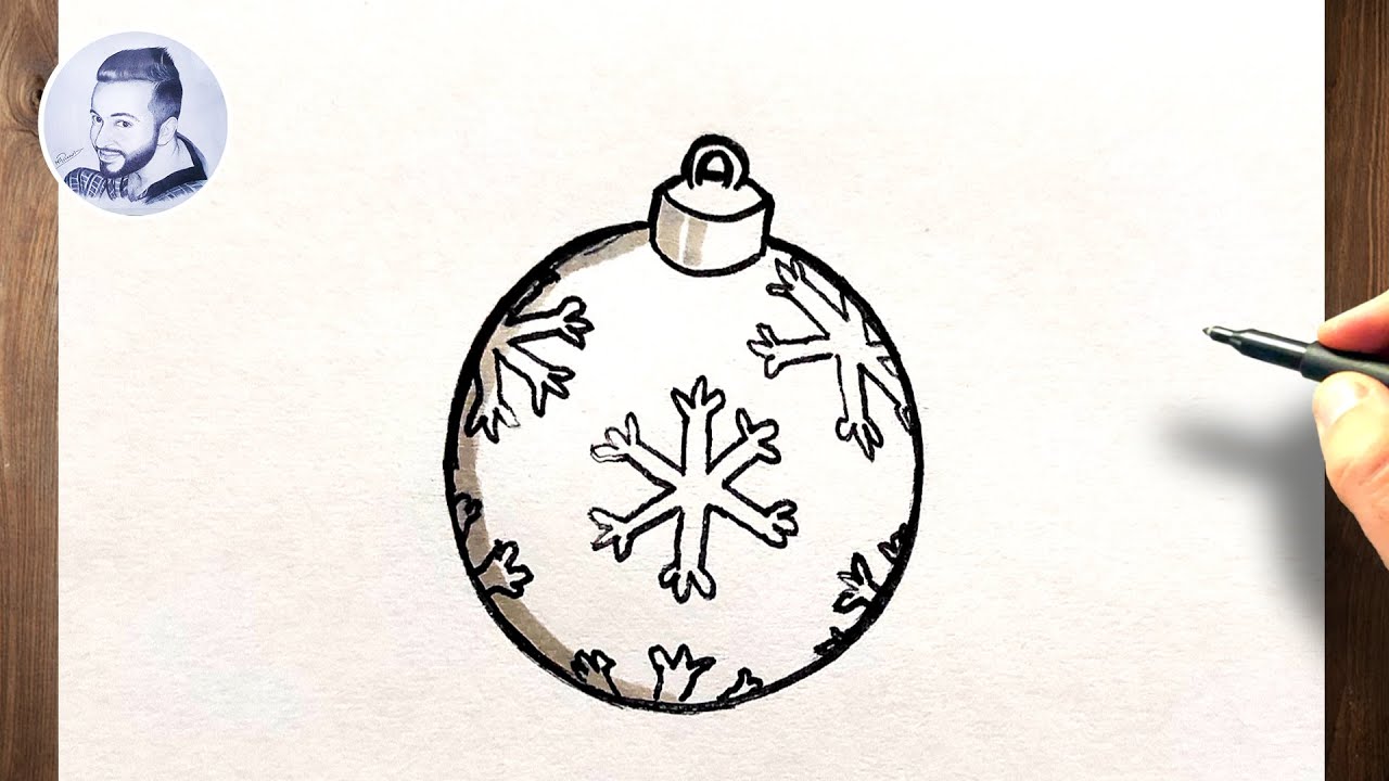 Comment dessiner une boule de noel facile a dessiner - YouTube