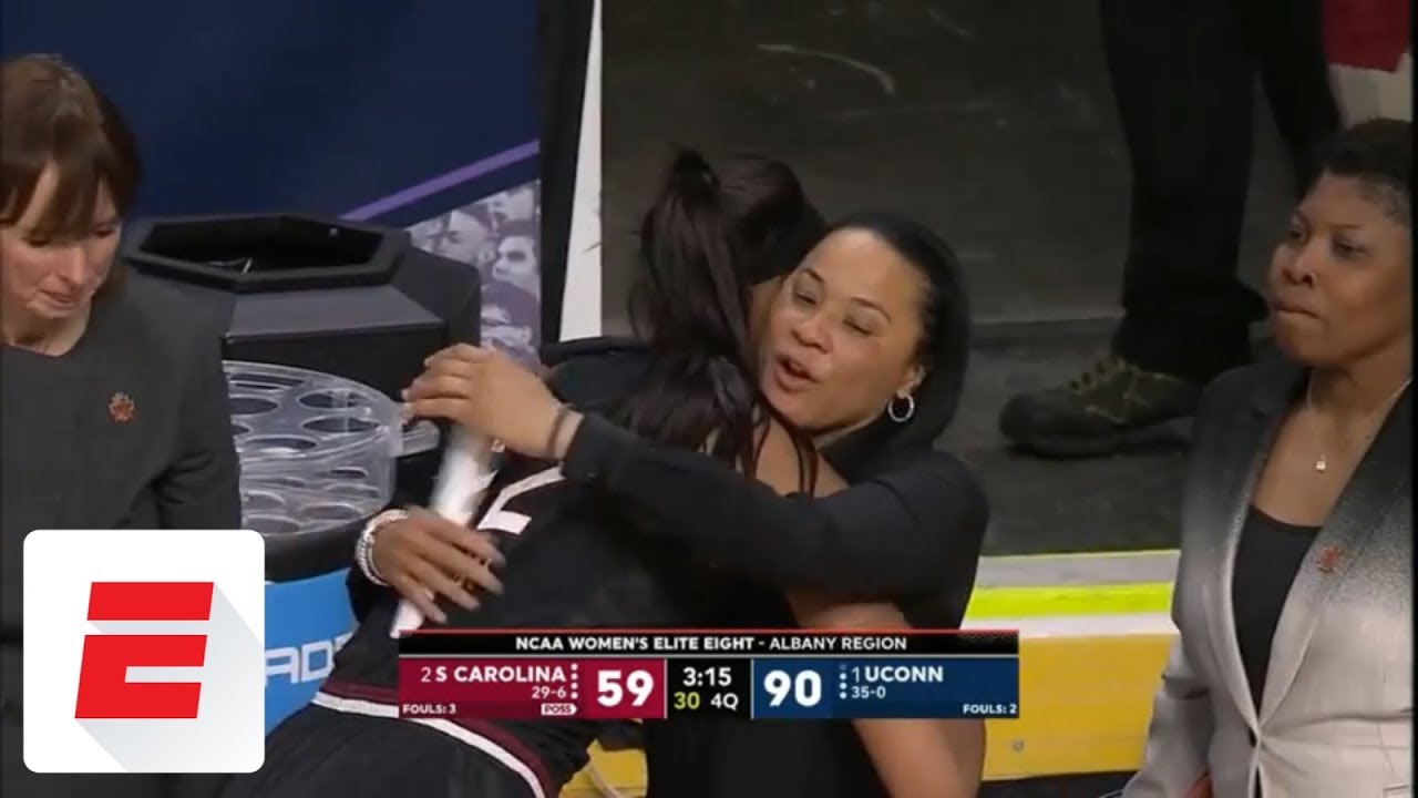 South Carolina star Aja Wilson gets emotional after checking out of final college game  ESPN