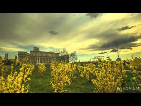 Parliament House in Bucharest, spring time lapse