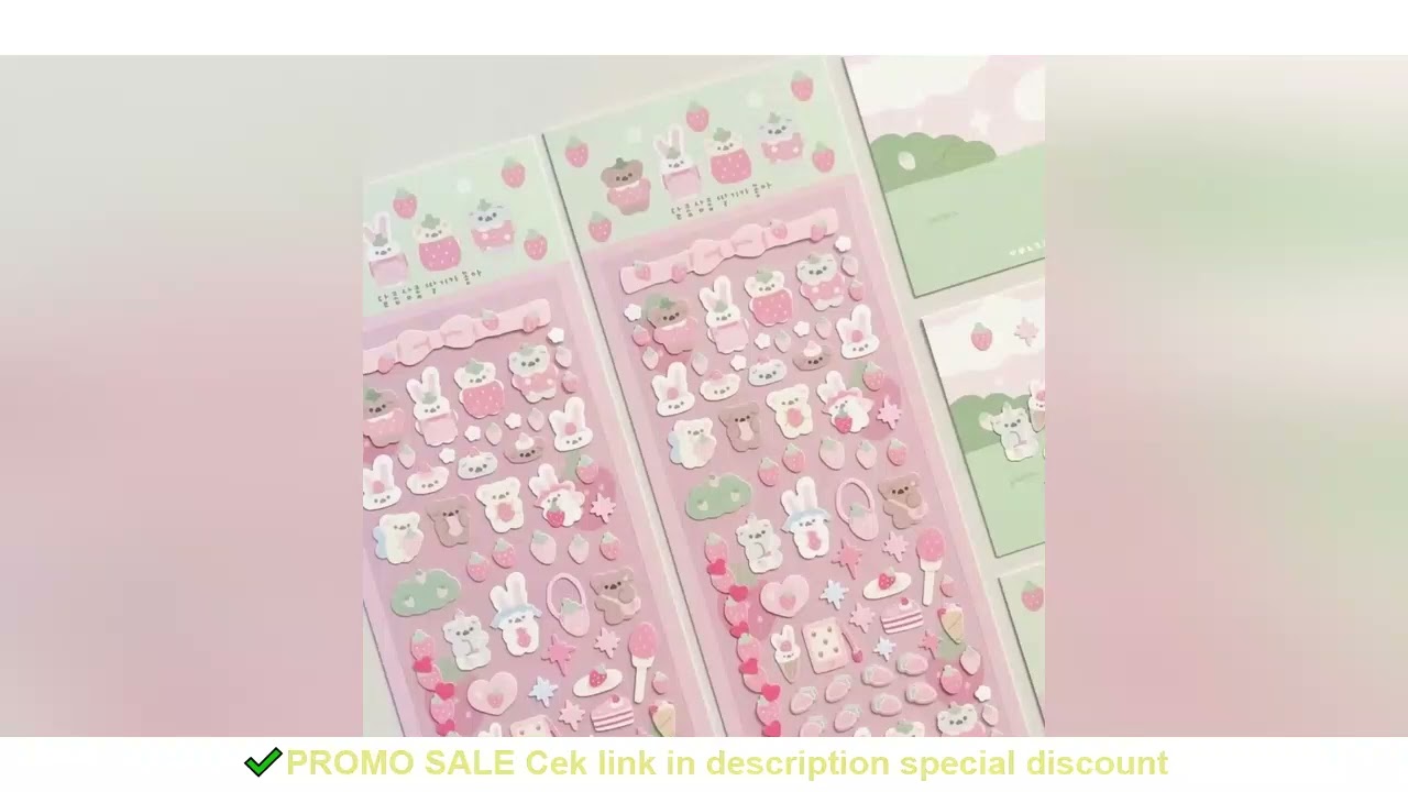 Cute Animal Laser Sticker Diy Scraping Happiness Planning Album Mobile Phone Decoration Sticker Kawa