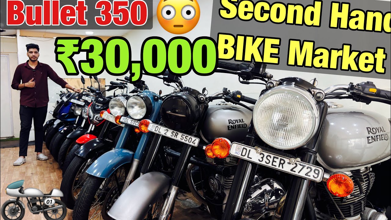 Second hand bullet Standard 350 in delhi Second/ Brand new condition bike and Scooter just ₹30000😳