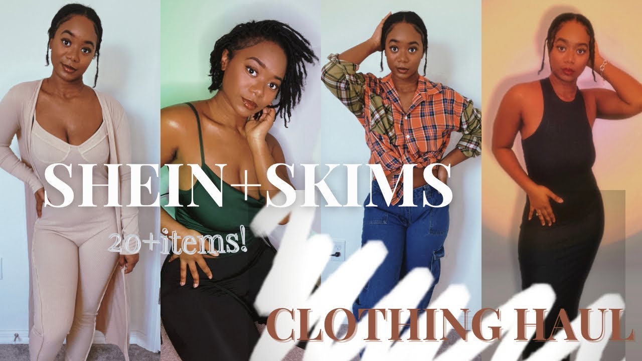 SHEIN +SKIMS TRYON CLOTHING HAUL 2023 jeans, dresses, shirts 20