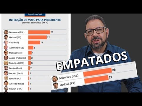 Haddad/Lula empatam com Bolsonaro como previsto