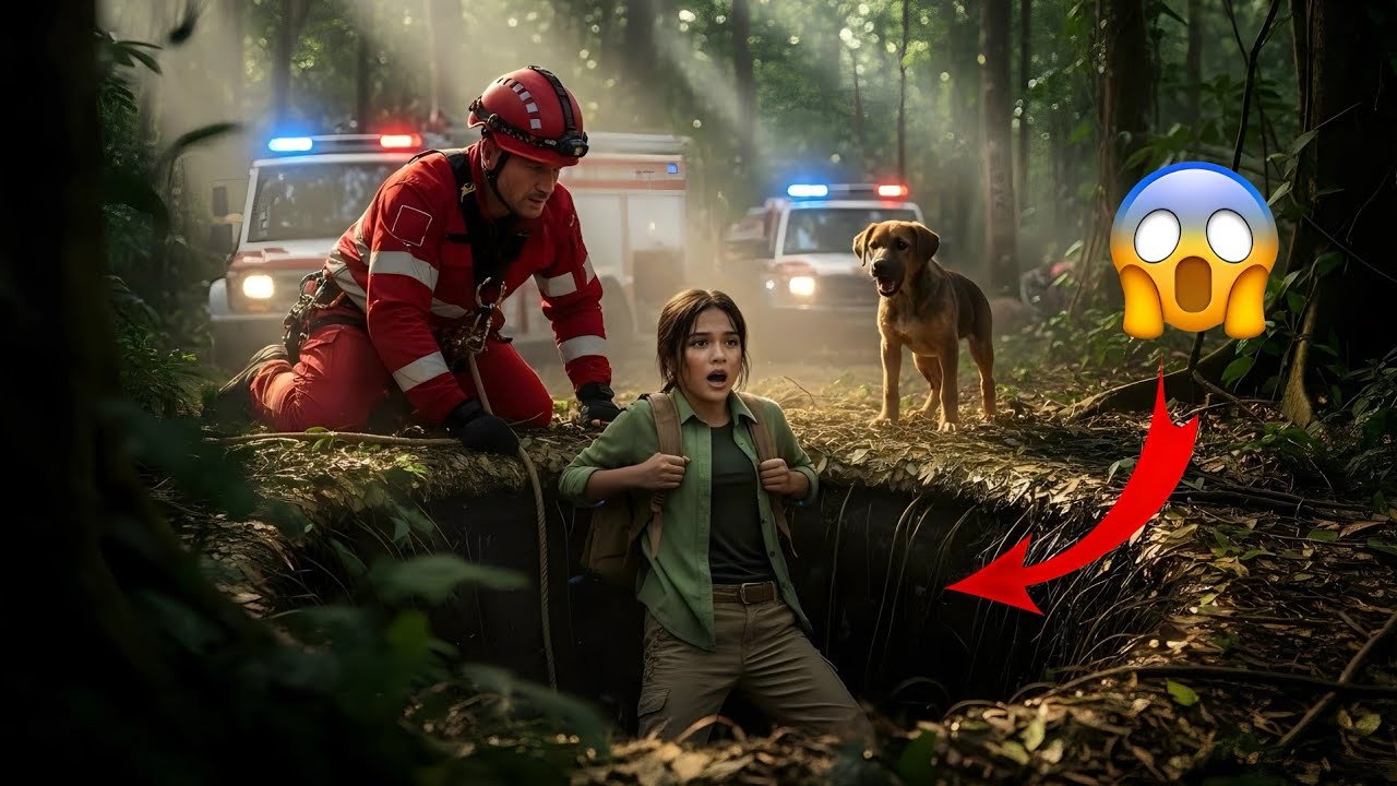 Rescue Team Saves Girl from Jungle Pit Thanks to Smart Puppy 👩