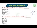 One word substitution set-14 #englishacademy for all competitive exams