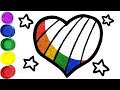Let's Draw Rainbow Heart Glitter Time Coloring