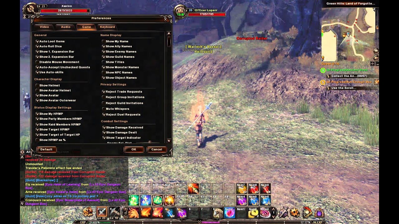 Archlord2 Game Options GoThrough