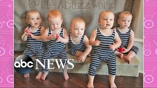 America's First All-Female Quintuplets Visit on 'GMA'