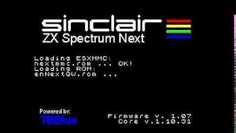 Selecting the ZX Spectrum Looking Glass ROM