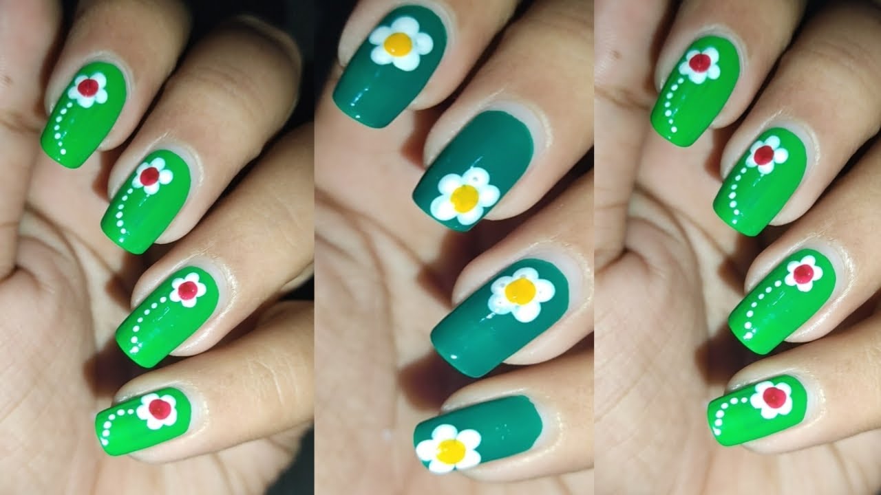 Easy DIY nail art💅💅 Nail art just using household items ।। Flowers nail