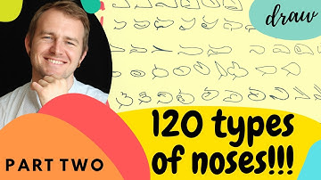 How to draw a nose 120 types (PART 2) drawing nose easy