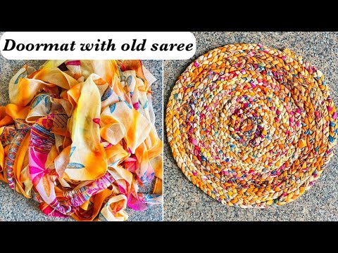 Door Mat From Old Saree | How to Easily Make a Door Mat (Reuse Your Old Clothes!)