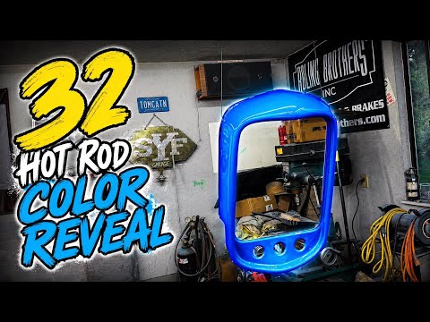 Painting the first piece of the 32 Hot Rod