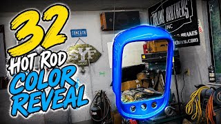 Painting the first piece of the 32 Hot Rod