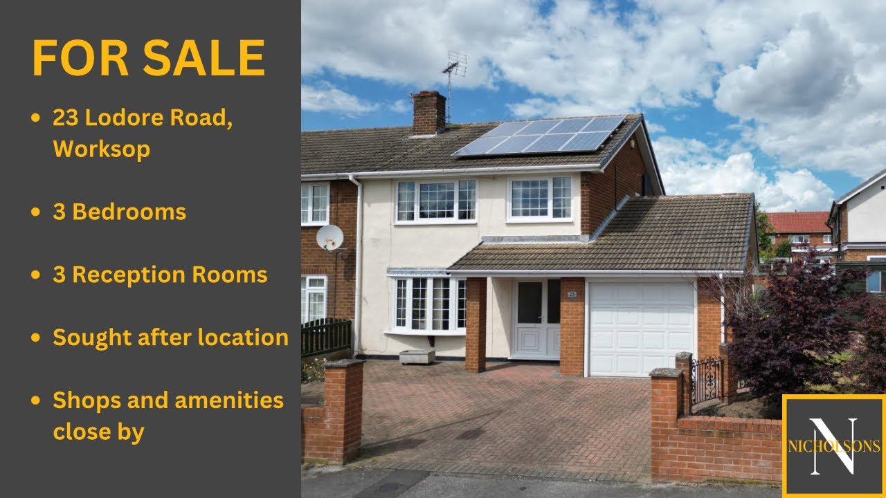 FOR SALE! 23 Lodore Road, Worksop YouTube