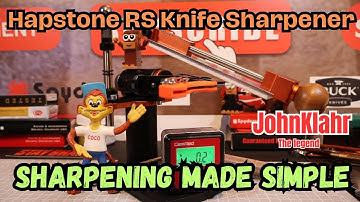 New Hapstone RS Knife sharpener and Venev Ursa Diamond stones sharpening Spyderco Tenacious.