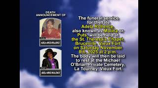 Adela Arice-Rollence ~ Short Obituary