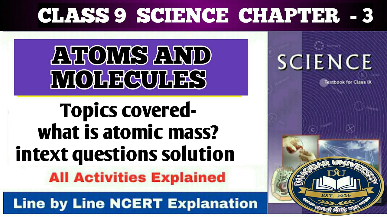 Atomic mass/ atoms and molecules class 9 chapter 3 ncert