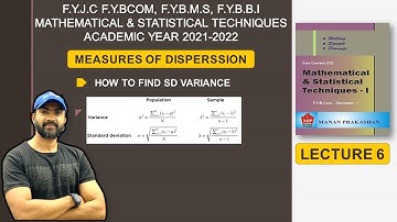 #6 FYBCOM, BMS, BBI, BFM Measures of Dispersion | Mean Devation of mean | Maharashtra Board