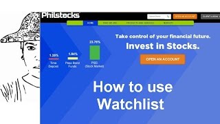 How to use watchlist - - Philstocks Tutorial Ep3