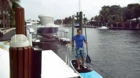 NEW VIDEO - MY NEW PADDLE BOARD FLOATING DOCK AND HAND RAIL