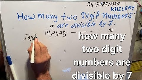 how many two digit numbers are divisible by 7 By Surendra Khilery In Hindi | हिंदी में