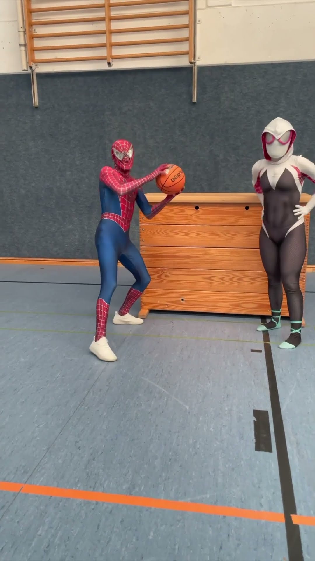 WaTa with SpiderGwen \u0026 Deadpool funny video #shorts