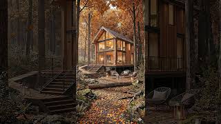 Autumn Forest House Build Transformation | Luxury Woodland Dream Home #shorts #shortvideo